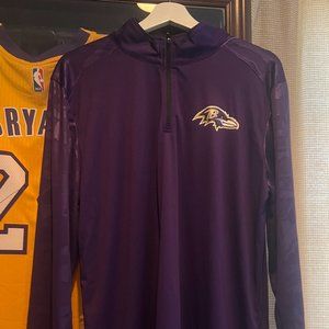 NFL Men's On Field Baltimore Ravens Quarter Zip Dark Purple Mens Large
